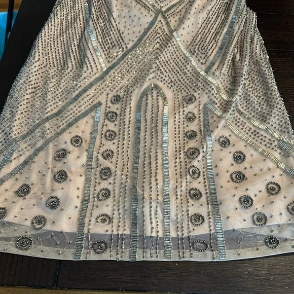 Adrianna Papell Gold Beaded Mini Dress - Picture 4 of 5